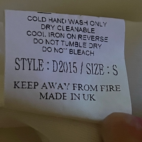 Goddess London Cream See thru MESH  back Long Dress Sz Small Made in UK - Picture 10 of 10